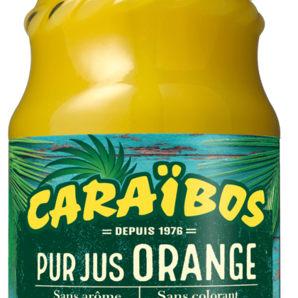 caraibos 1 litre orange pur jus