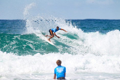 Lacanau Ocean, Gironde, France - August 17: Marc Lacomare (FRA) at the Caraibos Lacanau Pro 2022 in Plage Centrale, Lacanau Ocean, France (Photo by Laurent Masurel/World Surf League)