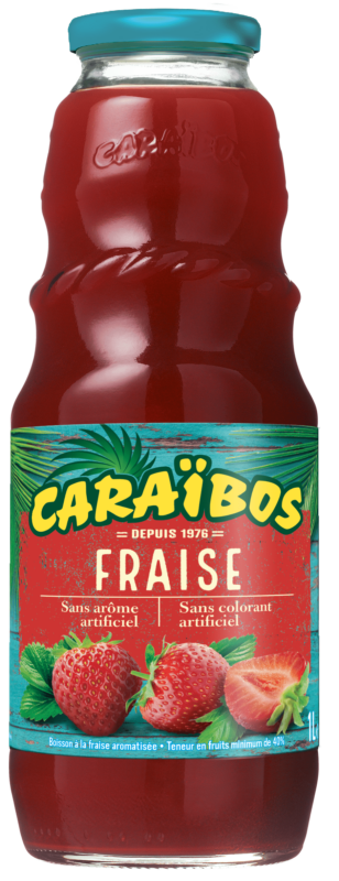 bouteille Caraibos jus de fraise