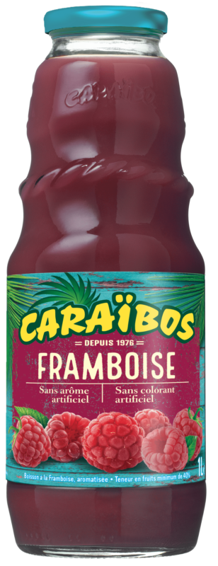 caraibos bouteille de jus de framboise